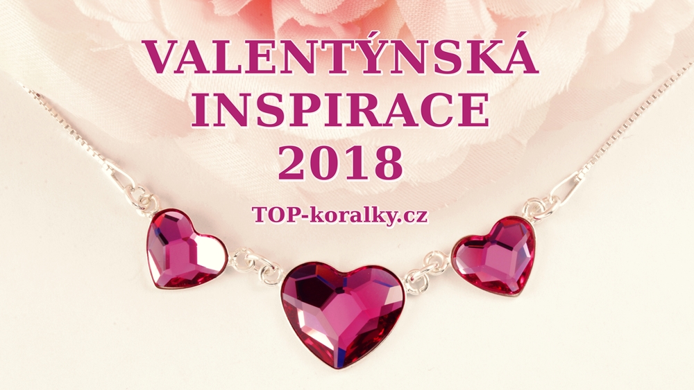 Valentýnské šperky náhrdelník se srdíčky Swarovski